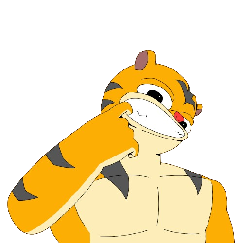Tiger eating